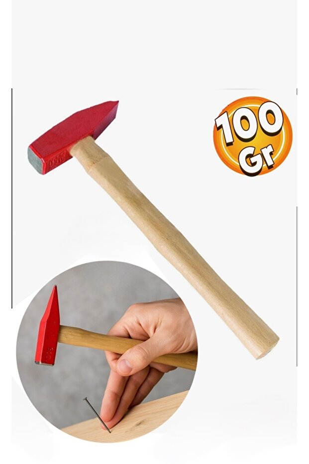 Ahşap Saplı Çekiç 100 Gram - 1