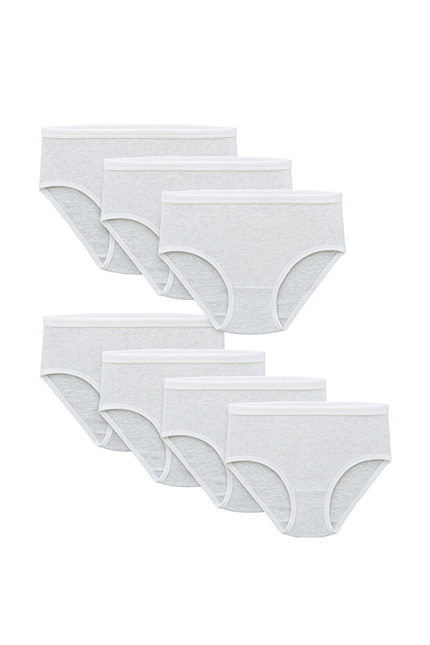 6 Pack Women's Cotton Flexible Comfortable Ribbed High Waist Panties
