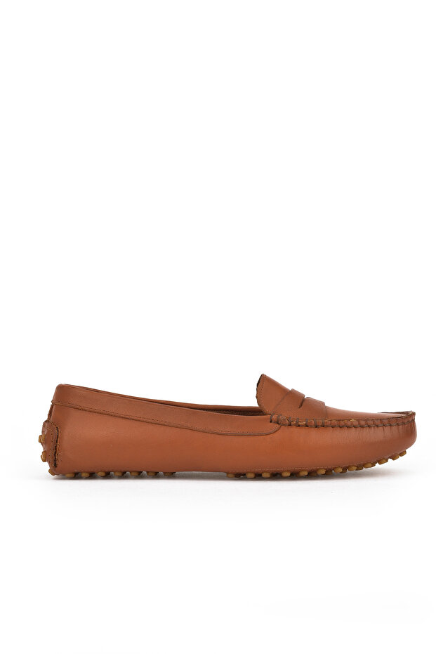 , Women's Genuine Leather Shoes 1511030Z360 Dark Tan