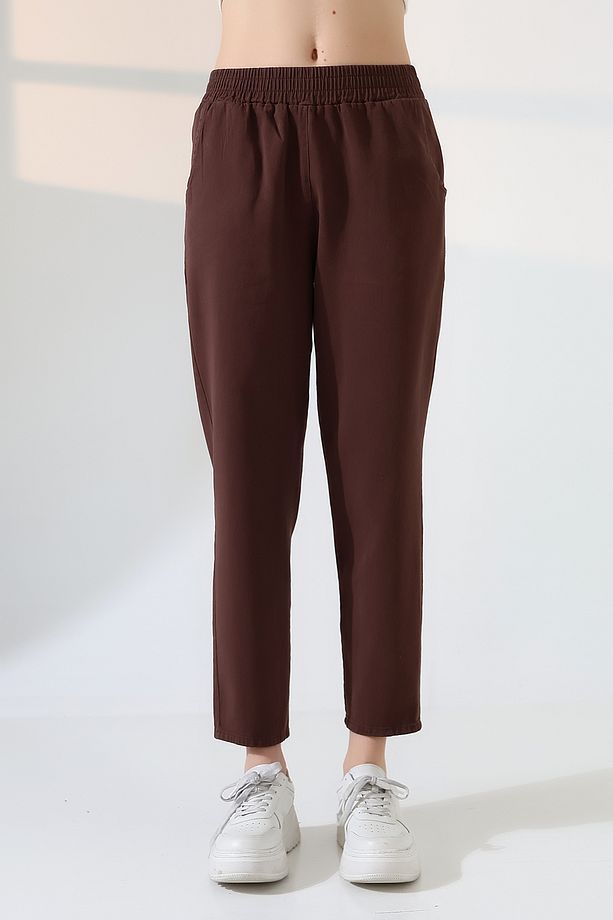 Kadın Yumuşak Doku Premium Dar Paça Gabardin Pantolon - 3
