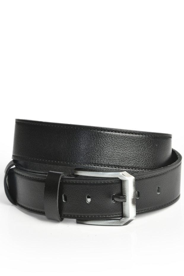 Men's Black 100% Genuine Leather Sports Jeans Belt 4.5 cm Suitable for Jeans and Canvas Pants Belt 2402633