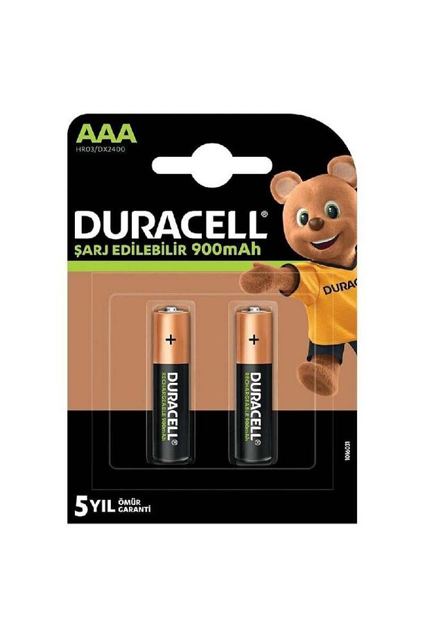 Şarj Edilebilir AAA İnce Kalem Pil (2'li Paket), 900 mAh NiMH, - 1