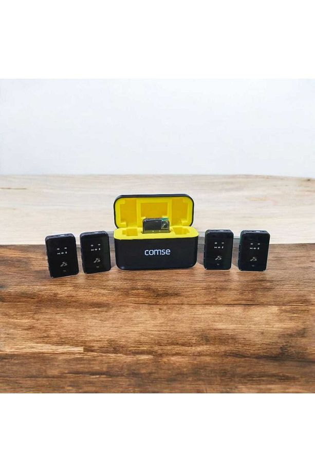 SX13 4 Mikrofonlu Iphone Ve Type-c Uyumlu Kablosuz Yaka Mikrofonu Şarj Göstergeli Gürültü Azaltma - 3
