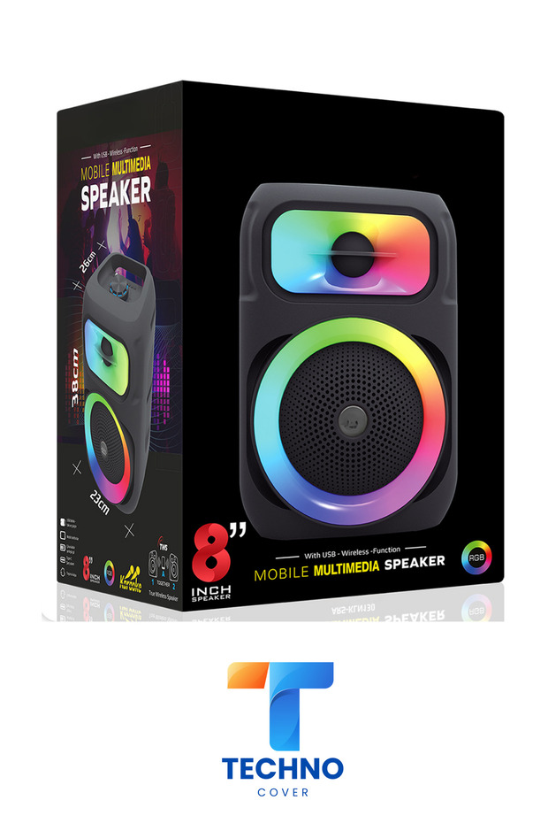 Bluetooth Özellikli Ses Boması 8 Inch Speaker (KLN-130) - 3