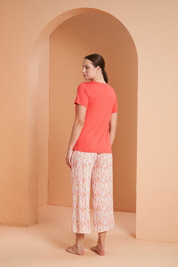 KADIN YAZLIK PEMBE KAPRİ SET - 3