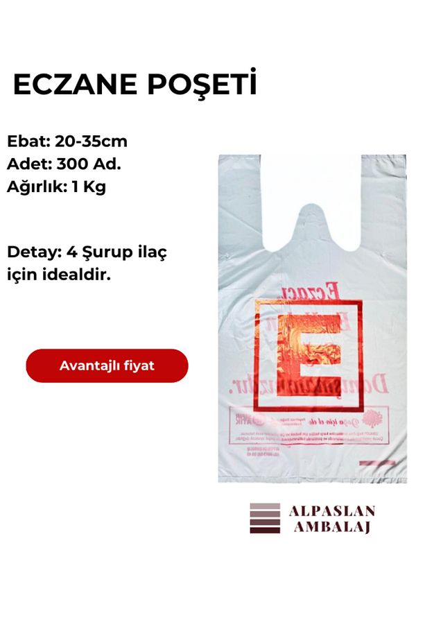 20-35 Eczane Poşeti 300adet 1kg - 1