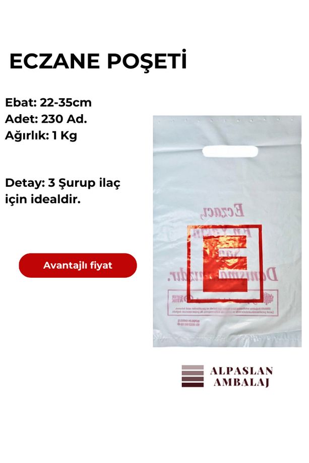 22-35 Eczane Poşeti 230 Adet 1kg - 1