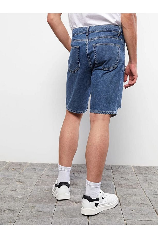 LCW Jeans Indigo Standart Kalıp Erkek Jean Şort - 4