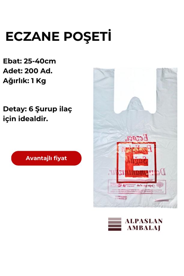 25-40 Eczane Poşeti 200adet 1kg - 1