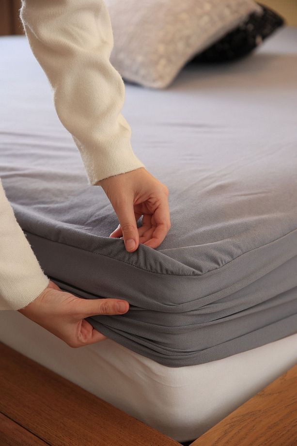 Protective Micro Su Sıvı Geçirmez Yatak Koruyucu Alez Çarşaf Tek Çift Battal Boy (200X220) - 3