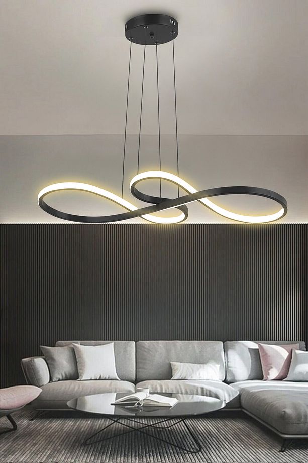 Yol Modern Sarkıt Mutfak, Balkon Led Avize Kumandasız Siyah - 3
