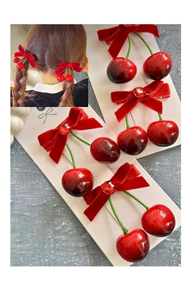 مشبك كرز مكون من قطعتين مشبك كرز مشبك 1 زوج