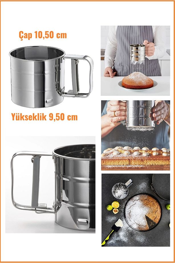 Paslanmaz Çelik Un Ve Şeker Eleği Elek - 1