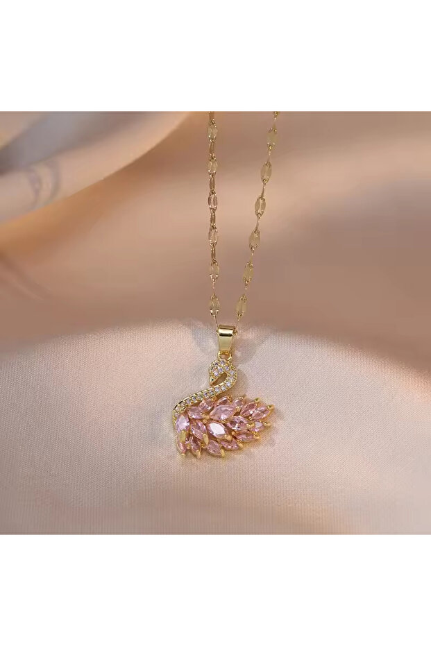 Swan Necklace / Swan Necklace with Stone