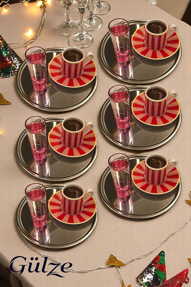 6 Adet Paslanmaz Çelik Dönence / Oval Model Lüks Sunum Tepsisi - 5