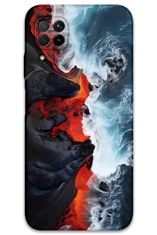 Huawei P40 Lite Compatible Marble Patterned Phone Case + Screen Protector - 5811
