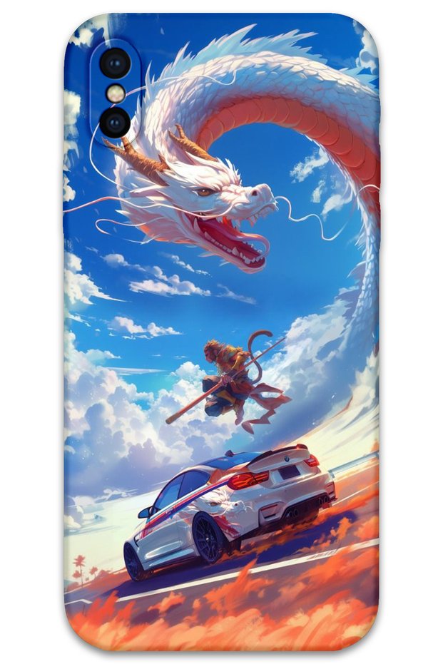 iPhone X Compatible Car Patterned Phone Case + Screen Protector - 5764