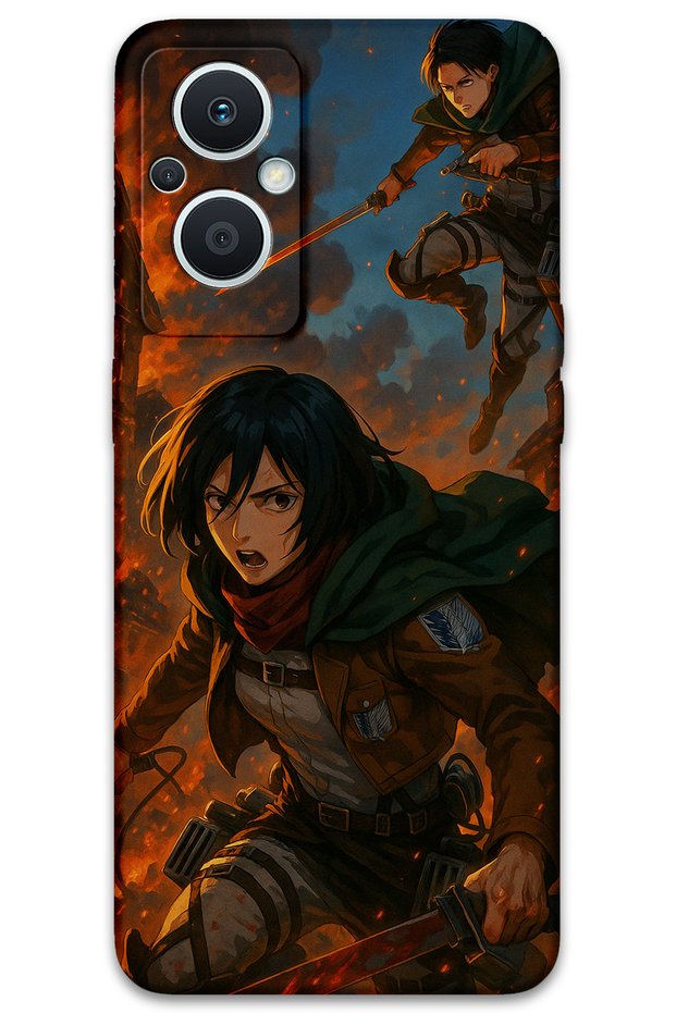 Oppo Reno 7 Lite Compatible Anime Patterned Phone Case + Screen Protector - 5744