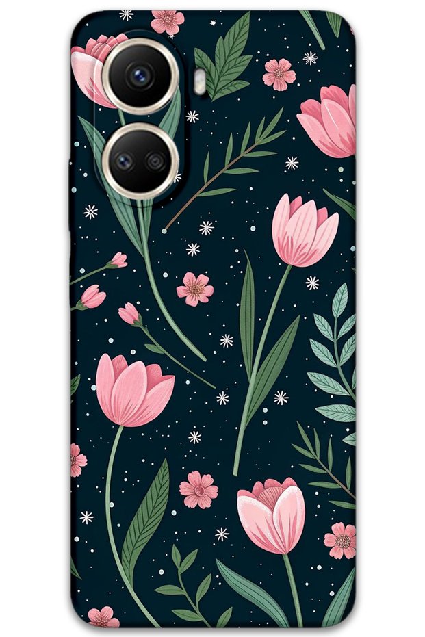 Huawei Nova 10 Se Compatible Floral Patterned Phone Case + Screen Protector - 5788