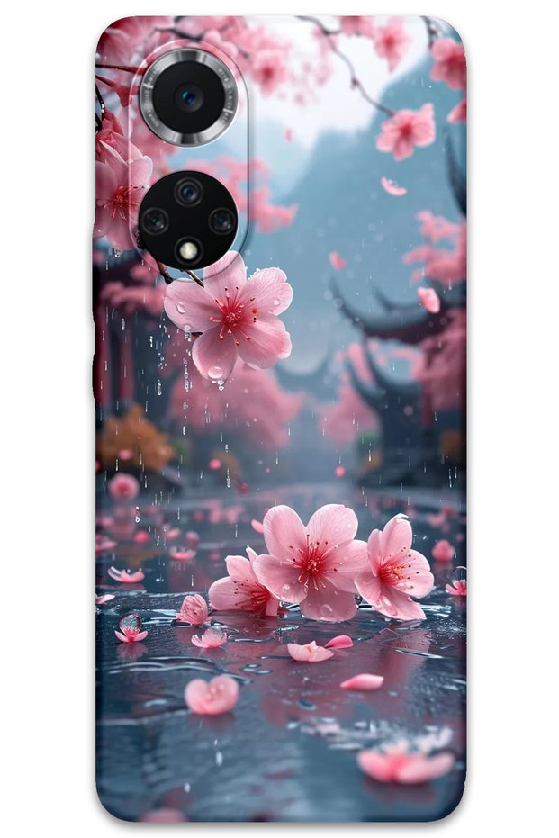 Huawei Nova 9 Compatible Floral Patterned Phone Case + Screen Protector - 5794
