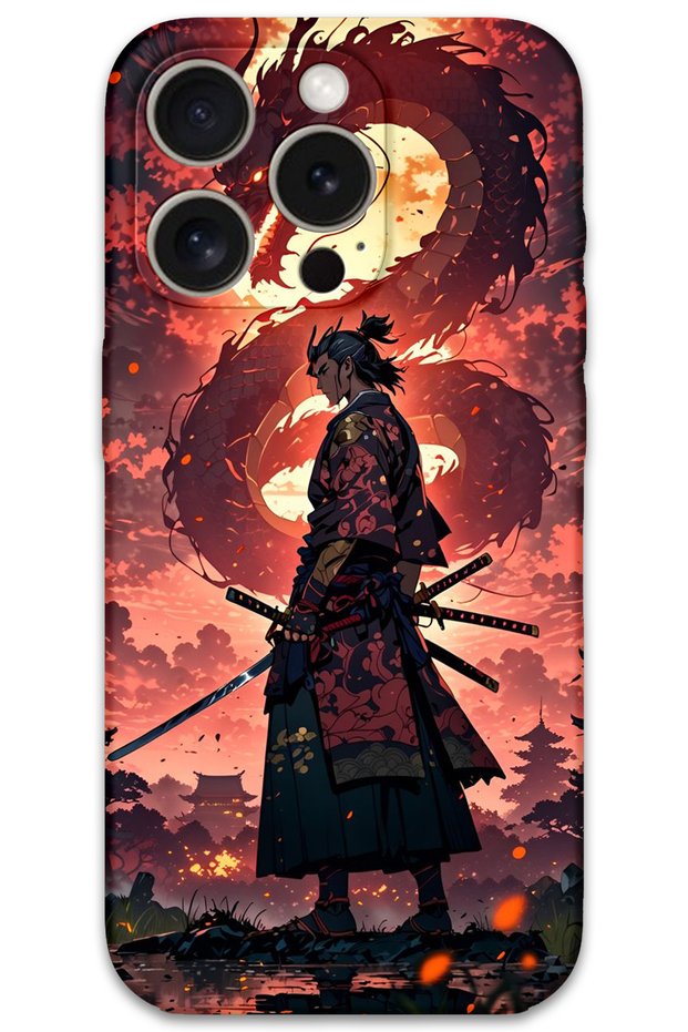 iPhone 15 Pro Max Compatible Anime Patterned Phone Case + Screen Protector - 5751