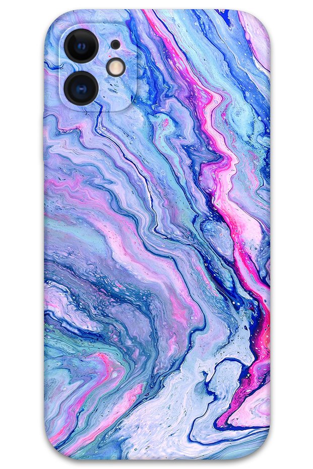 iPhone 12 Compatible Marble Patterned Phone Case + Screen Protector - 5816