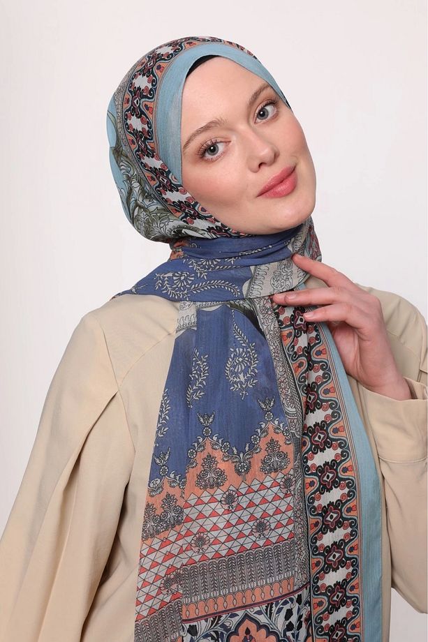 Luven Sara İpek Şifon Şal D5 - 3