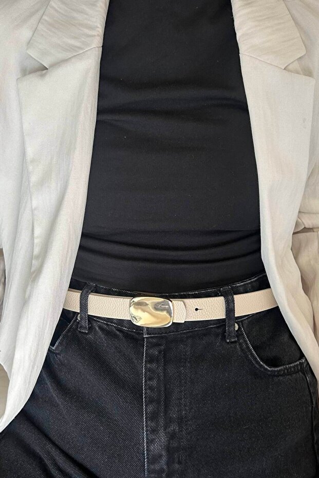 Alonza Gold Buckle Women's Belt