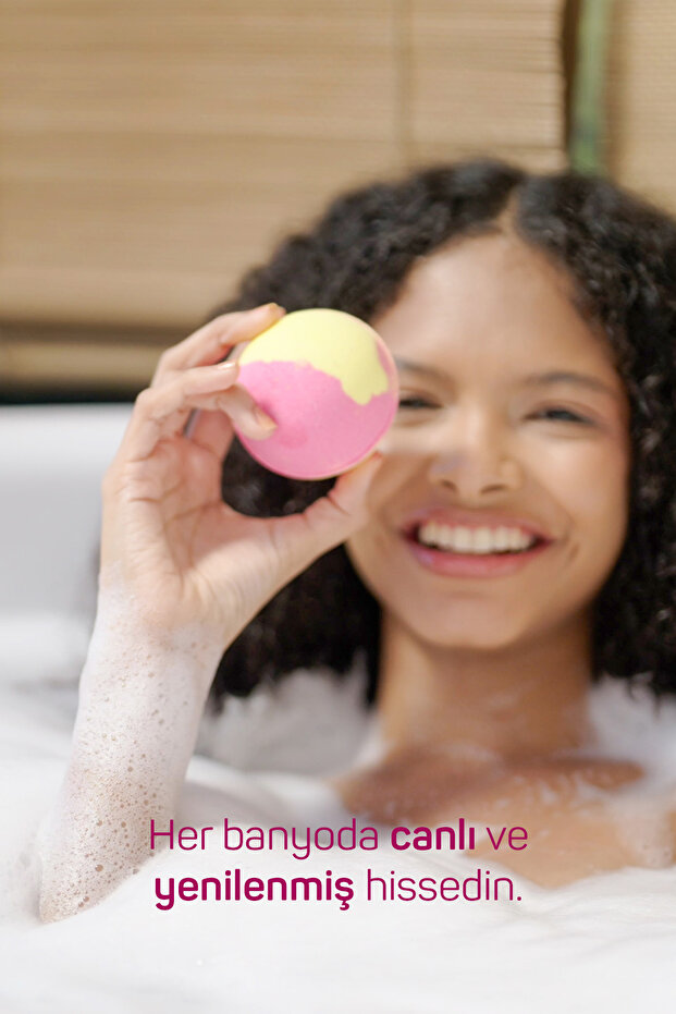 Çilek ve Limon Nem Bombası, Banyo Topu, Manikür Pedikür Topu 160 g - 6