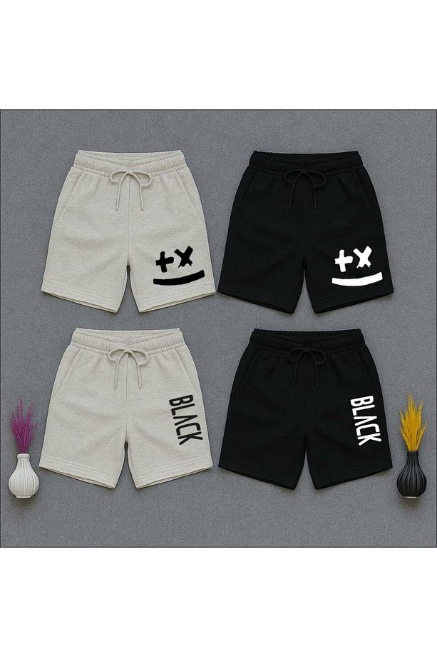 4 LÜ SET ERKEK BASKILI RAHAT ŞORT - 1