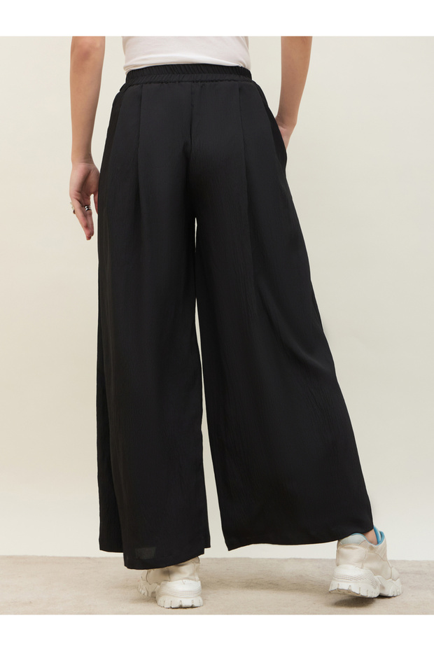 بنطال واسع الساق متوسط الارتفاع - 5