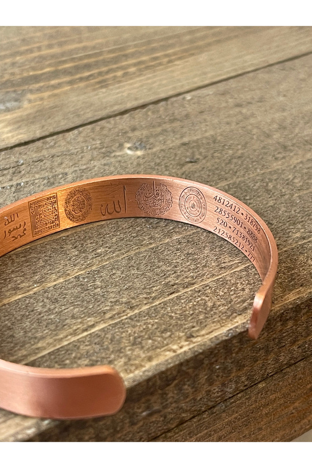100% Pure Copper Bracelet, Adjustable Size Copper Bracelet with Lucky Talisman and Prayer