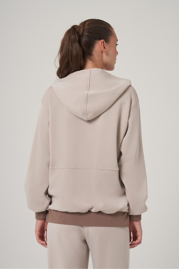 Çift Taraflı Kapüşonlu Mont - 7