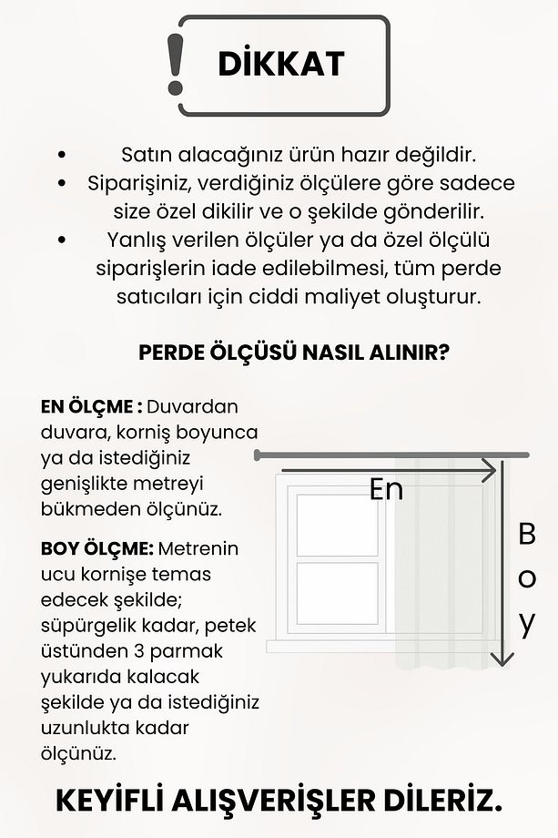 Ekru Renkli, Modern Ve Kaliteli Bambu Plus Mat Tül Perde - 1/3 Sık Pile - 5