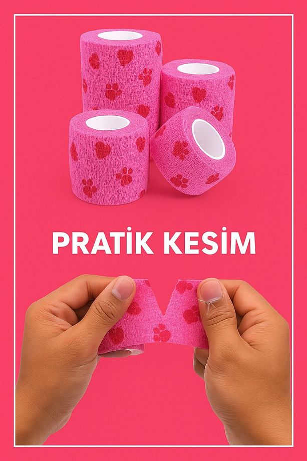 3 Metre Yeni Nesil Kendinden Yapışkanlı Hijyenik Kullan At Yürüyüş Ve Sağlık Bandı - 4