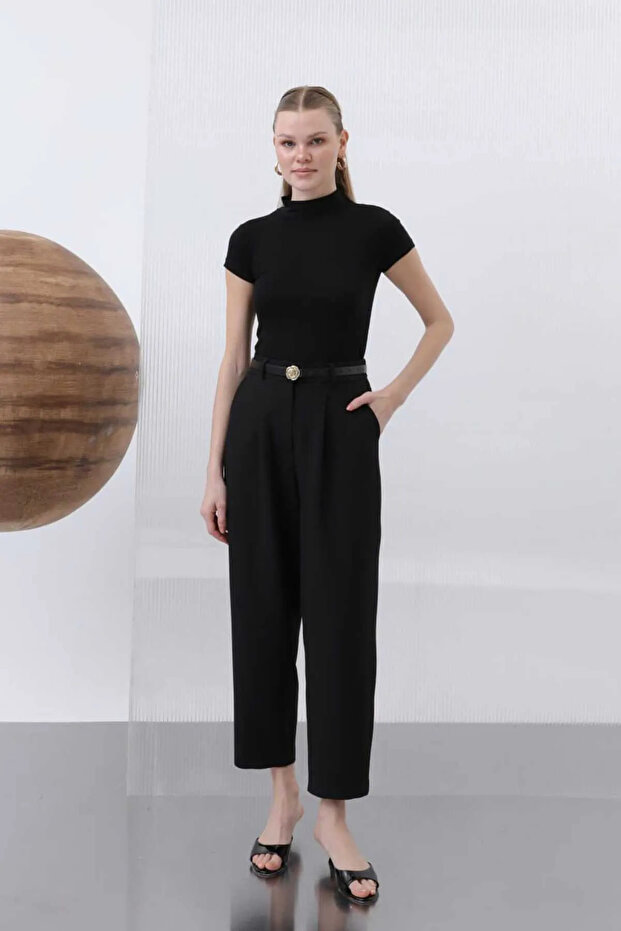 Turtleneck Lycra Blouse - 1