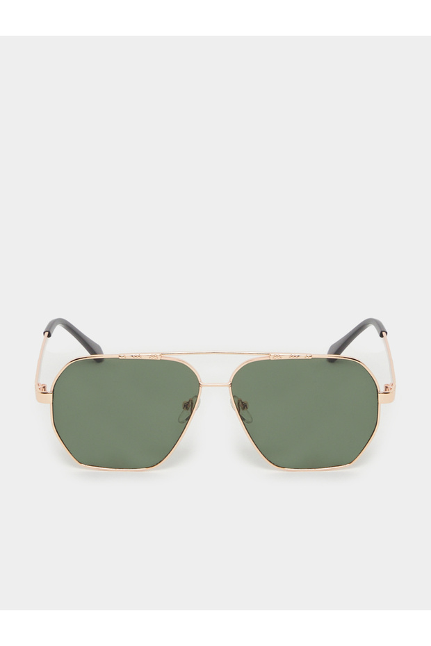 Solid Lens Rectangle Sunglasses - 2