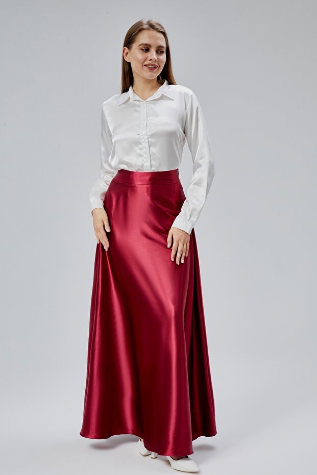 Satenska duga suknja Gode - 5