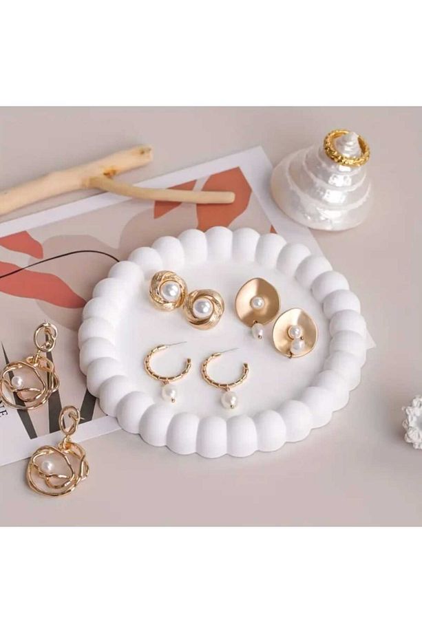 Dekoratif Obje Biblo Bubble Tabak, Takı Dekor Tabağı, Sunumluk - 4