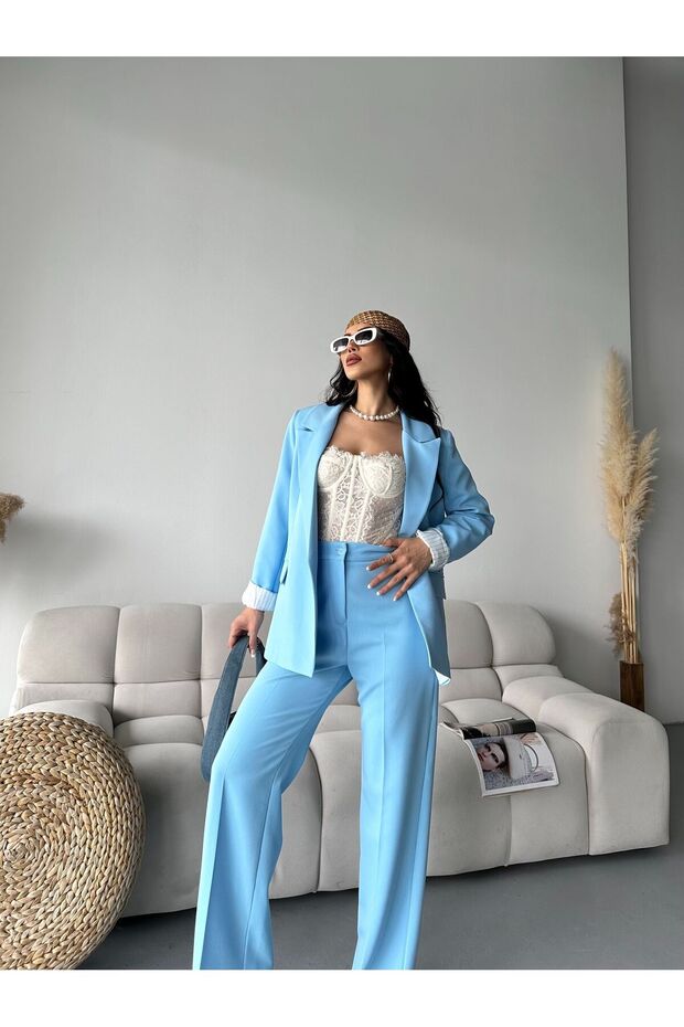 Blazer Jacket Pants Two-Piece Set - 3