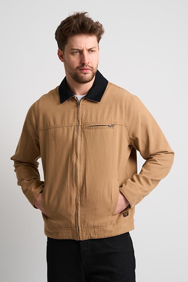 Contrast Collar Jacket - 4