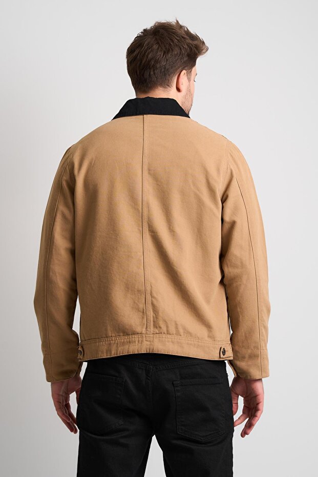 Contrast Collar Jacket - 7