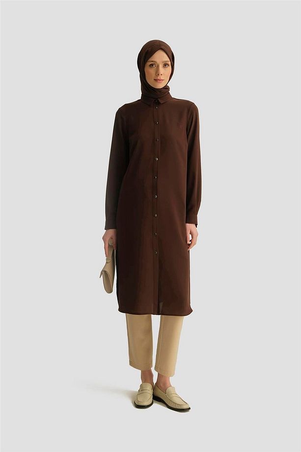 A Logolu Tunik 25YH411 Acı Kahve - 1