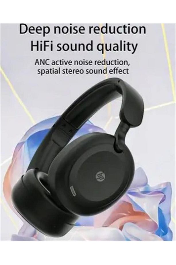 H231a Kablosuz Kulak Üstü Bluetooth Kulaklık V5.3 Siyah (MİKROFONLU, ÇİFT CİHAZ DESTEĞİ) - 2