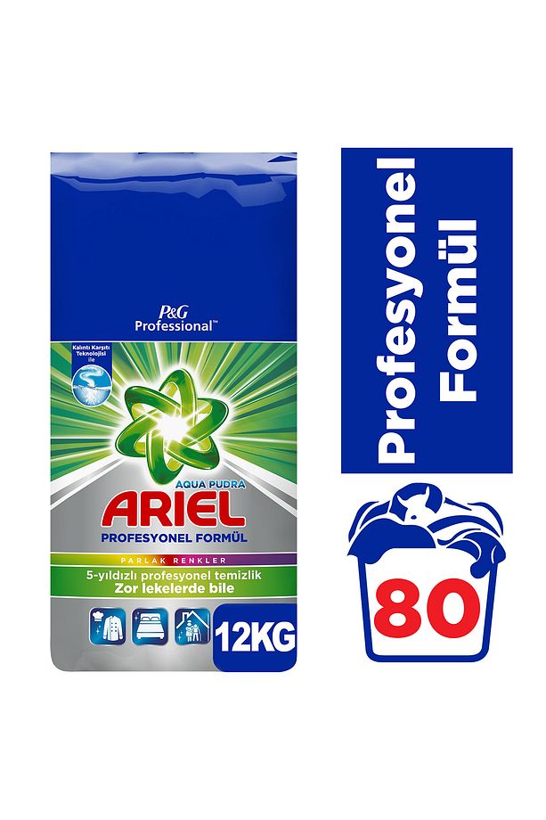 Professional 12 Kg 80 Yıkama Toz Çamaşır Deterjanı Parlak Renkler - 1