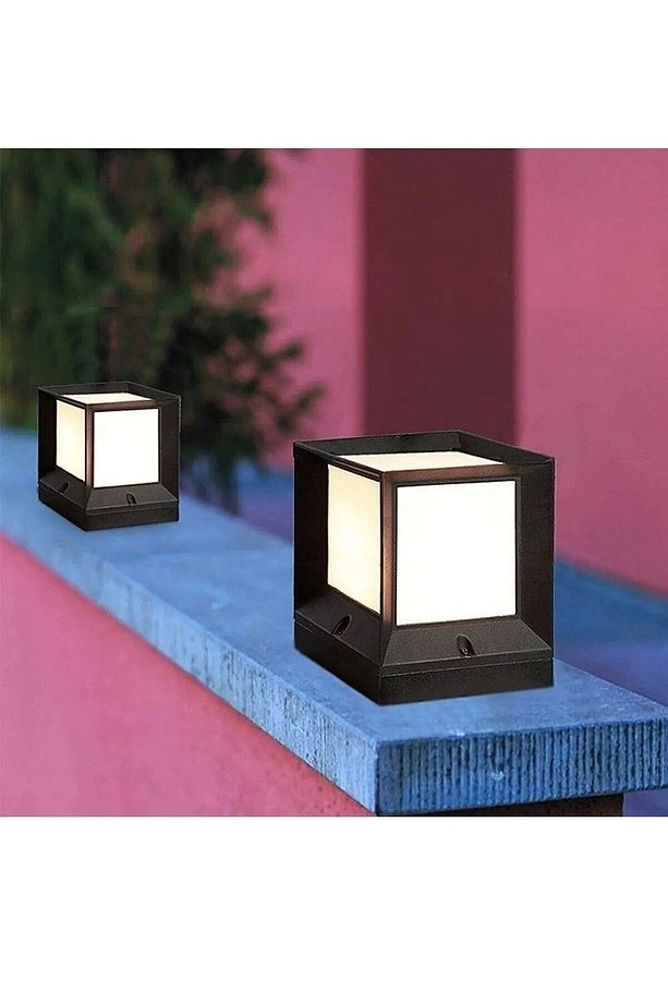 Fulltech Dekoratif Kare Küp Set Üstü Bahçe Aydınlatma Armatürü - Set Üstü Dekoratif Aplik - 3
