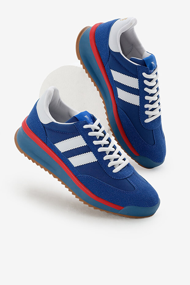 Unisex Sax Thermo Sole Double Stripe Lace-Up Sports Shoes