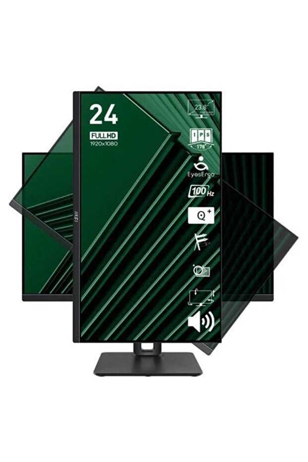 23.8" FLAT VA PRO MP245PG 1MS 100HZ HDMI-DP PIVOT KURUMSAL MONİTÖR 1920X1080 - 2