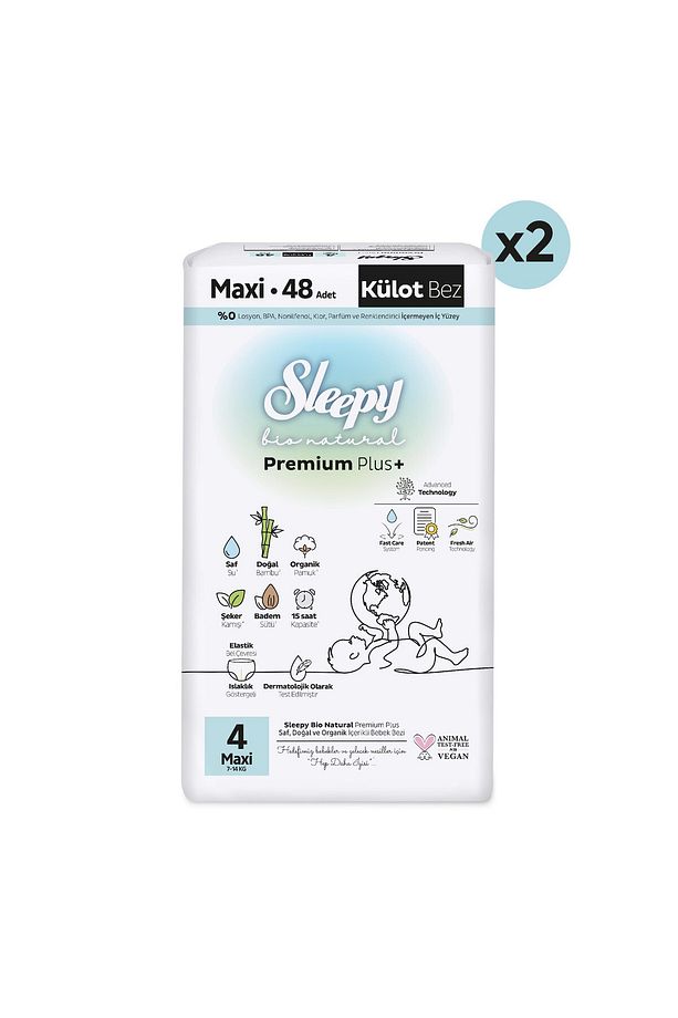 Bio Natural Premium Plus Süper Paket Külot Bez 4 Numara Maxi 96 Adet - 3