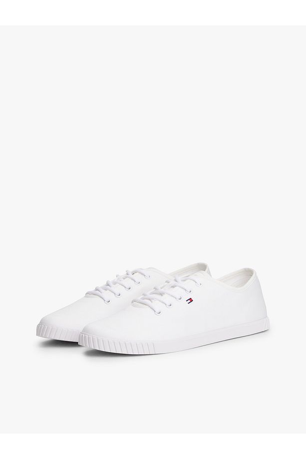 Logolu Şık Görünümlü Bağcıklı Canvas Kadın Sneaker - 3